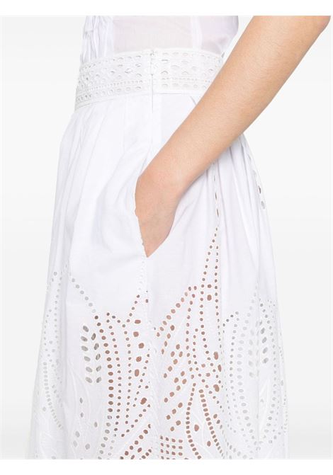 Gonna midi con ricami in bianco - donna ALBERTA FERRETTI | A011801390001